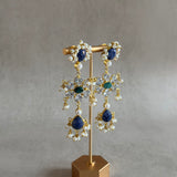 Kassy Blue Crystal Drop Earrings