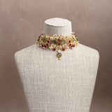 Fatima Ruby Olive Choker Jewellery Set