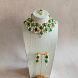 Mahnoor Green Crystal Choker Set