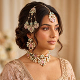 Verona Pink Jade Choker Set - Ahseya & Co