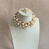 Kiara Pink Pearl Necklace Set