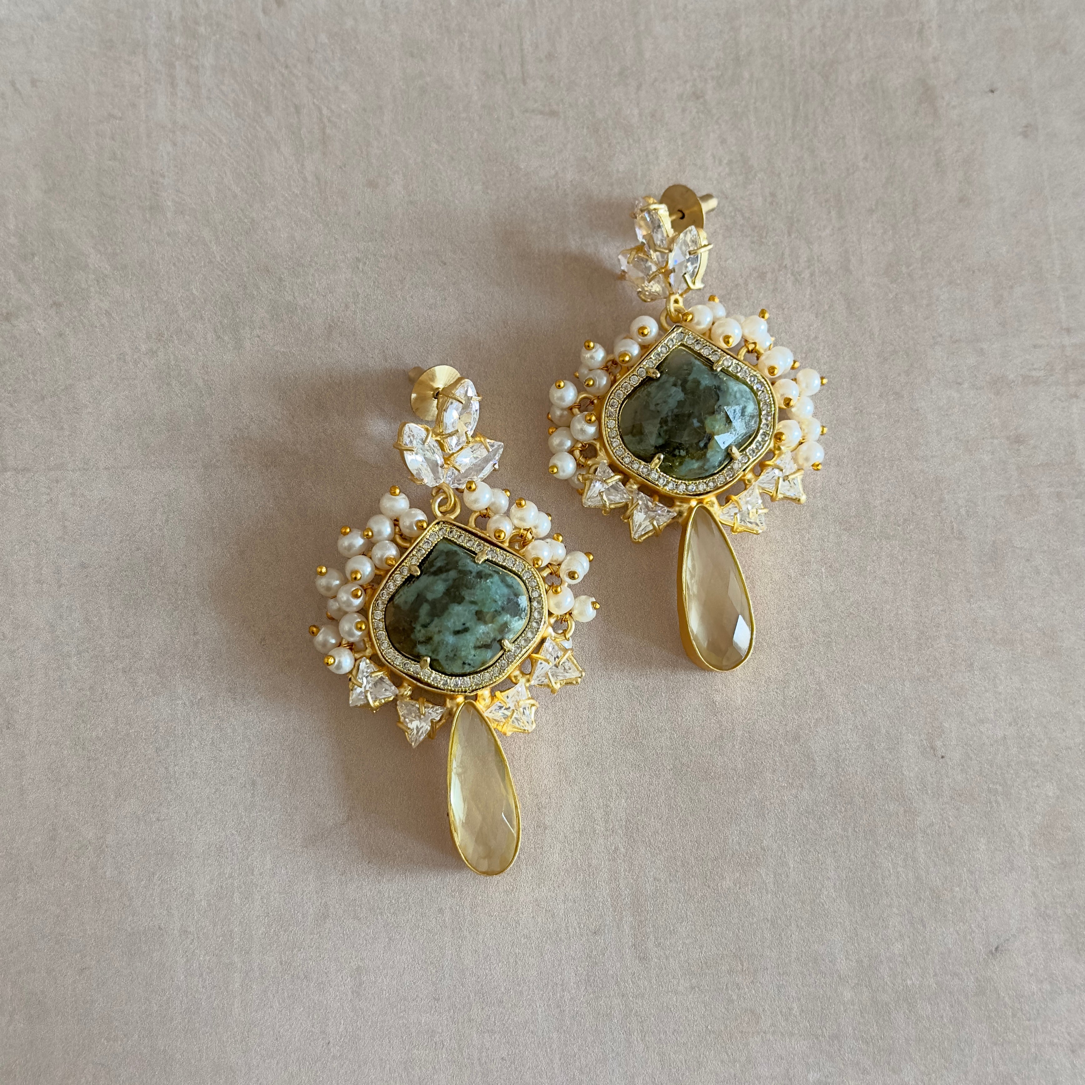 Miley Crystal Drop Earrings - Ahseya & Co