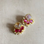 Yevette Pink Stud Earrings - Ahseya & Co
