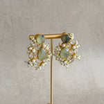 Yalina Olive Crystal Stud Earrings - Ahseya & Co