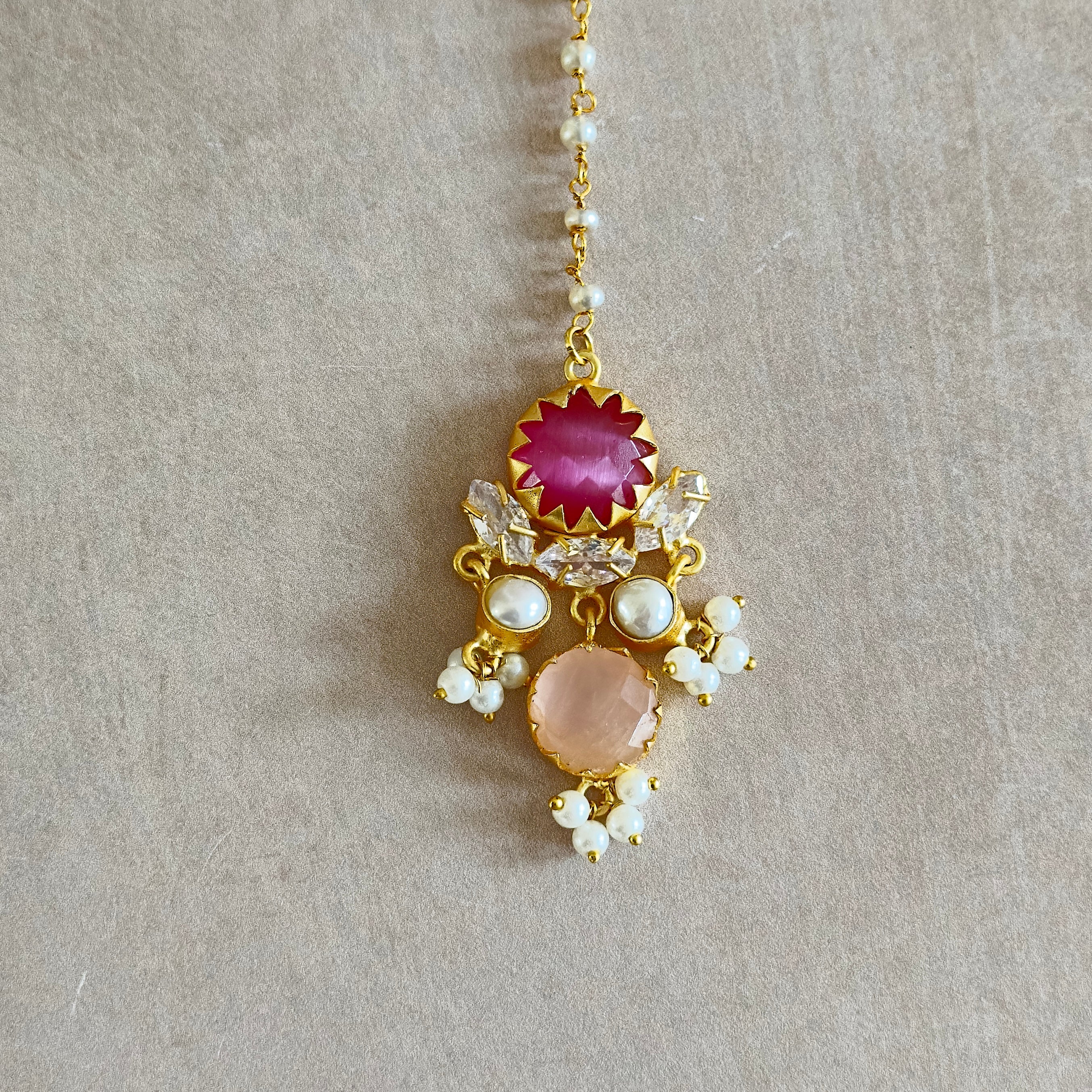 Erina Pink Choker Set - Ahseya & Co