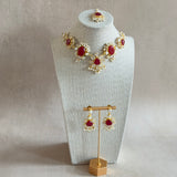 Red Crystal Necklace Set