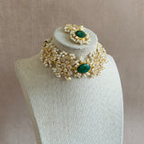 Melina Green Crystal Choker Set