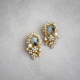 Elva Pearl Kundan Stud Earrings