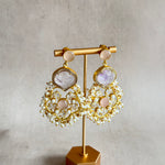 Zaylee Pink Crystal Drop Earrings - Ahseya & Co
