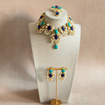 Mireya Blue Crystal Choker Set - Ahseya & Co