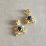 Nadira Blue Crystal Drop Earrings