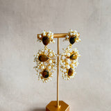 Tamara Tiger Pearl Drop Earrings - Ahseya & Co