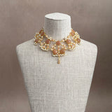 Vinnie Peach Crystal Necklace Set