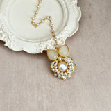 Lilia White Crystal Necklace Set