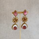 Labeeba Pink Drop Earrings - Ahseya & Co