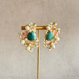 Selah Pearl Jade Crystal Studs