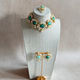 Inaliya Jade Crystal Choker Set - Ahseya & Co