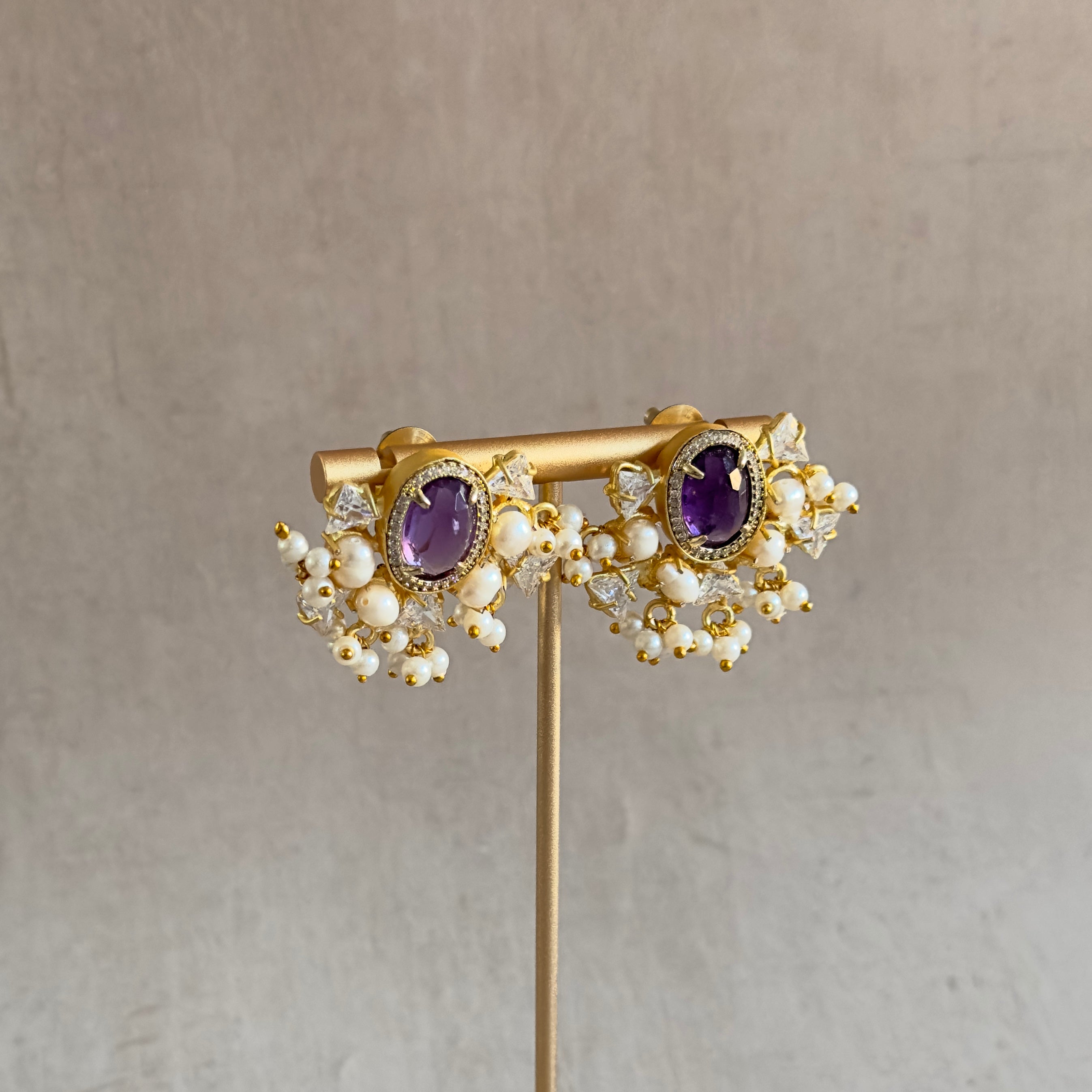 Alara Purple Tikka Set - Ahseya & Co