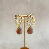 Kenzie Pink Crystal Drop Earrings