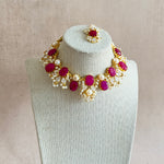 Carmen Fuchsia Pearl Necklace Set - Ahseya & Co