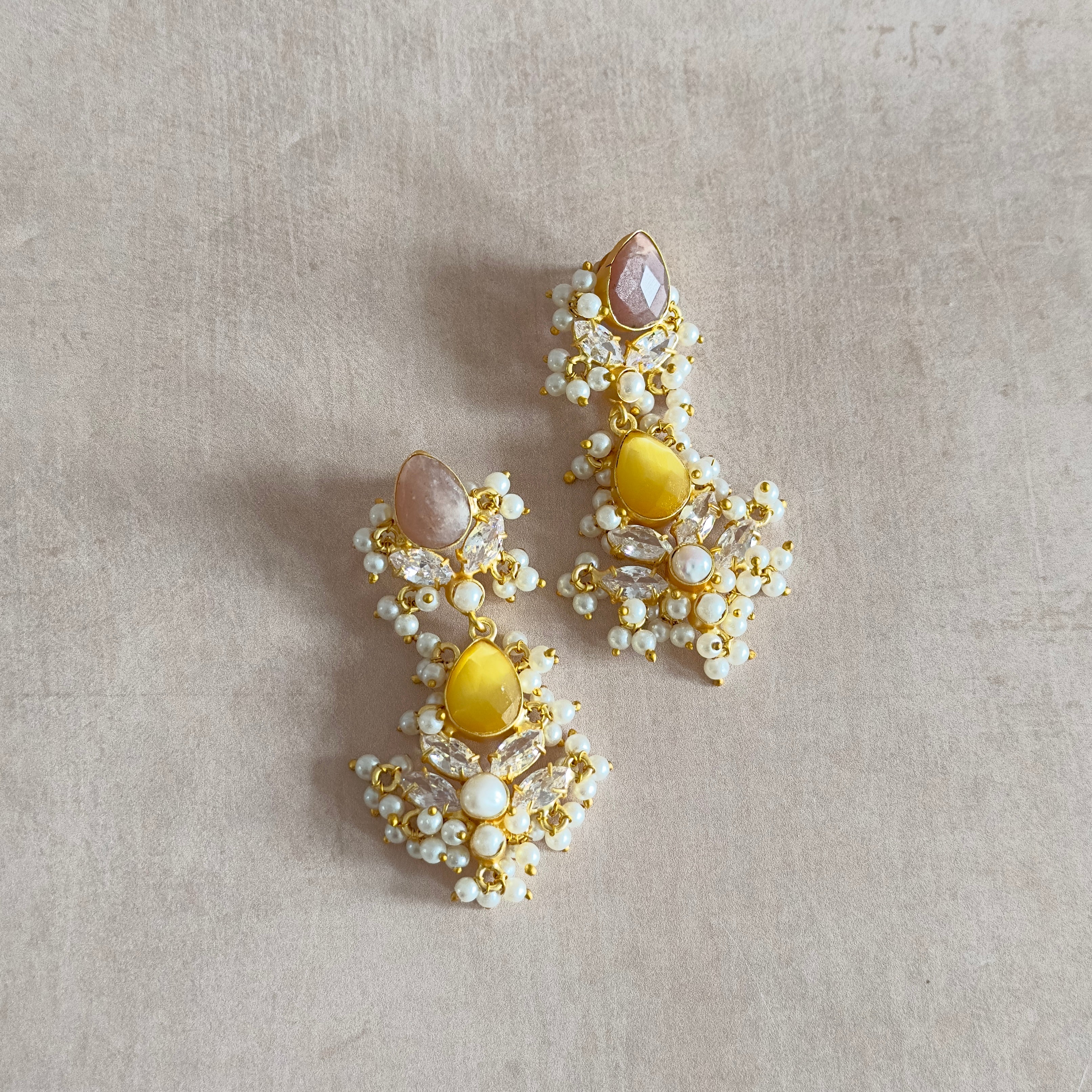 Aylaan Crystal Drop Earrings - Ahseya & Co