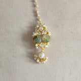 Ranya Olive Pearl Necklace Set - Ahseya & Co