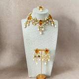 Ria Amber Pearl Necklace Set