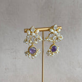 Polly Purple Crystal Drop Earrings