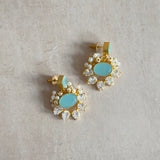 Amani Crystal Mint Drop Earrings