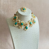 Maysun Mint Crystal Necklace Set - Ahseya & Co