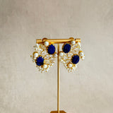 Roxy Navy Crystal Stud Earrings - Ahseya & Co