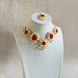 Red Crystal Necklace Set