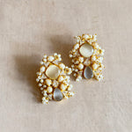 Noor Grey Stud Earrings - Ahseya & Co