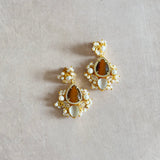 Celina Brown Pearl Drop Earrings