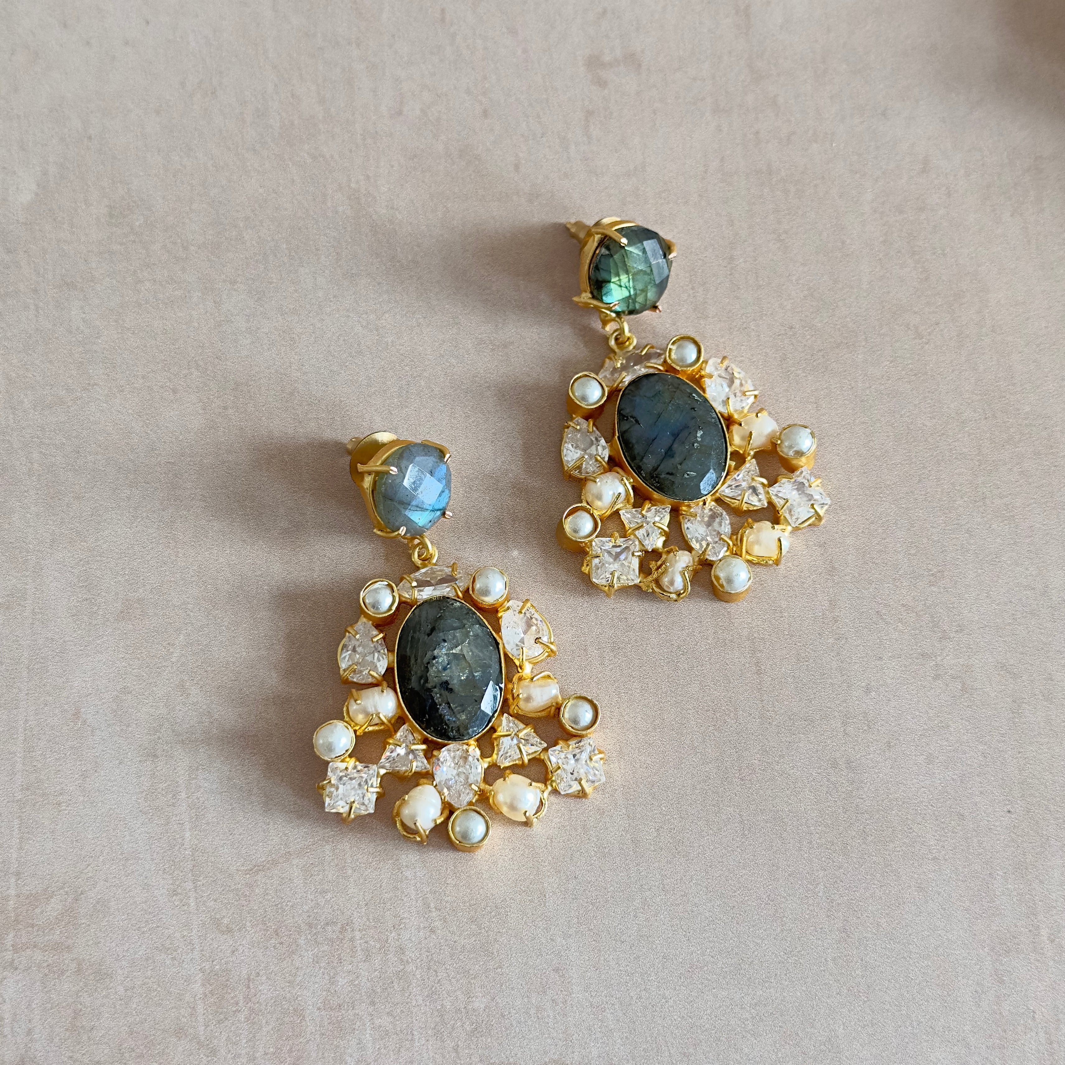 Hidaya Crystal Drop Earrings - Ahseya & Co