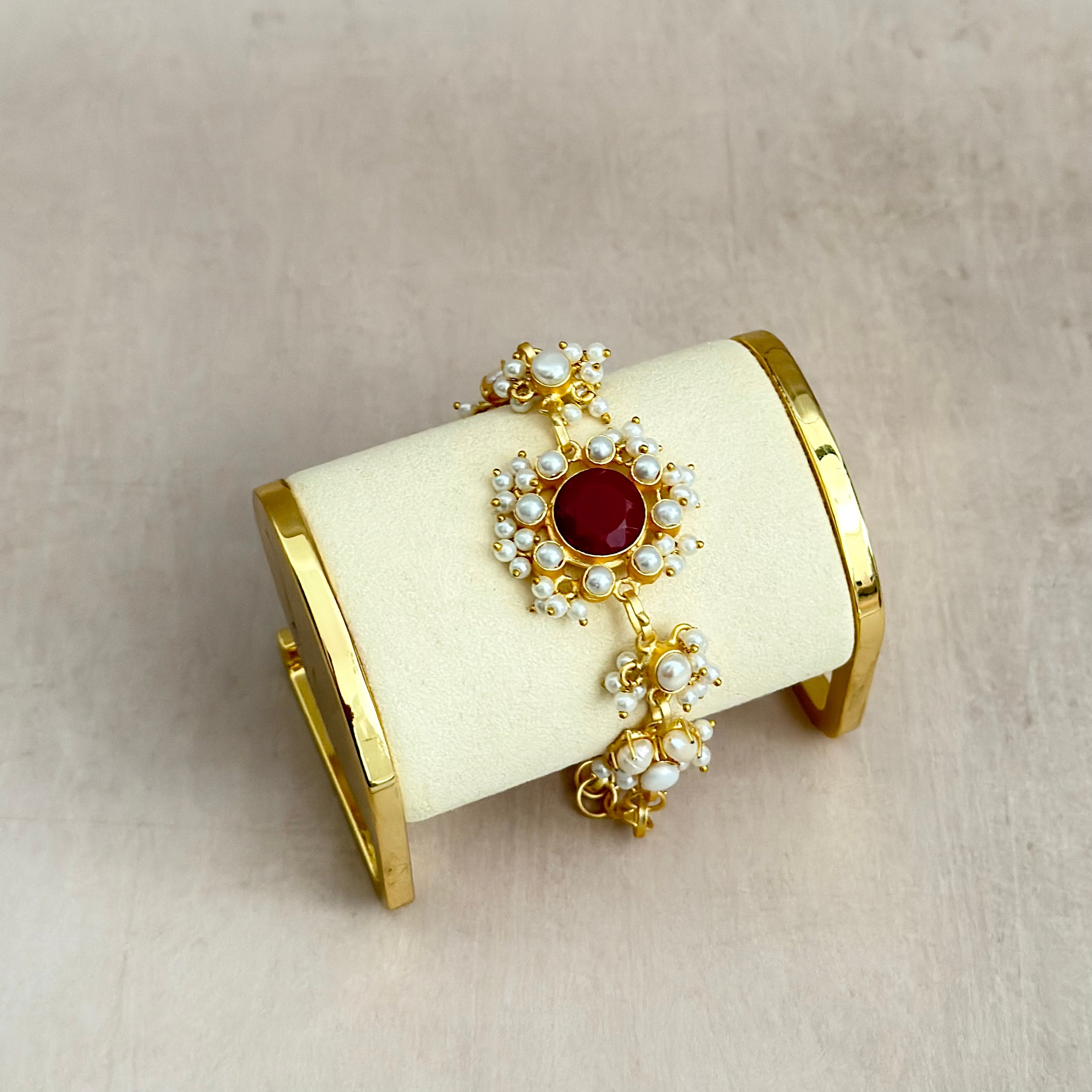 Amira Ruby Pearl Bracelet - Ahseya & Co