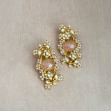 Celina Rose Pink Kundan Stud Earrings