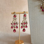 Firyal Pink Crystal Necklace Set - Ahseya & Co