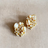 Roxy Pearl Crystal Stud Earrings - Ahseya & Co