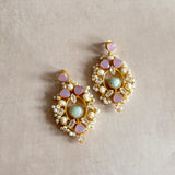 Rumiya Lilac Crystal Drop Earrings - Ahseya & Co
