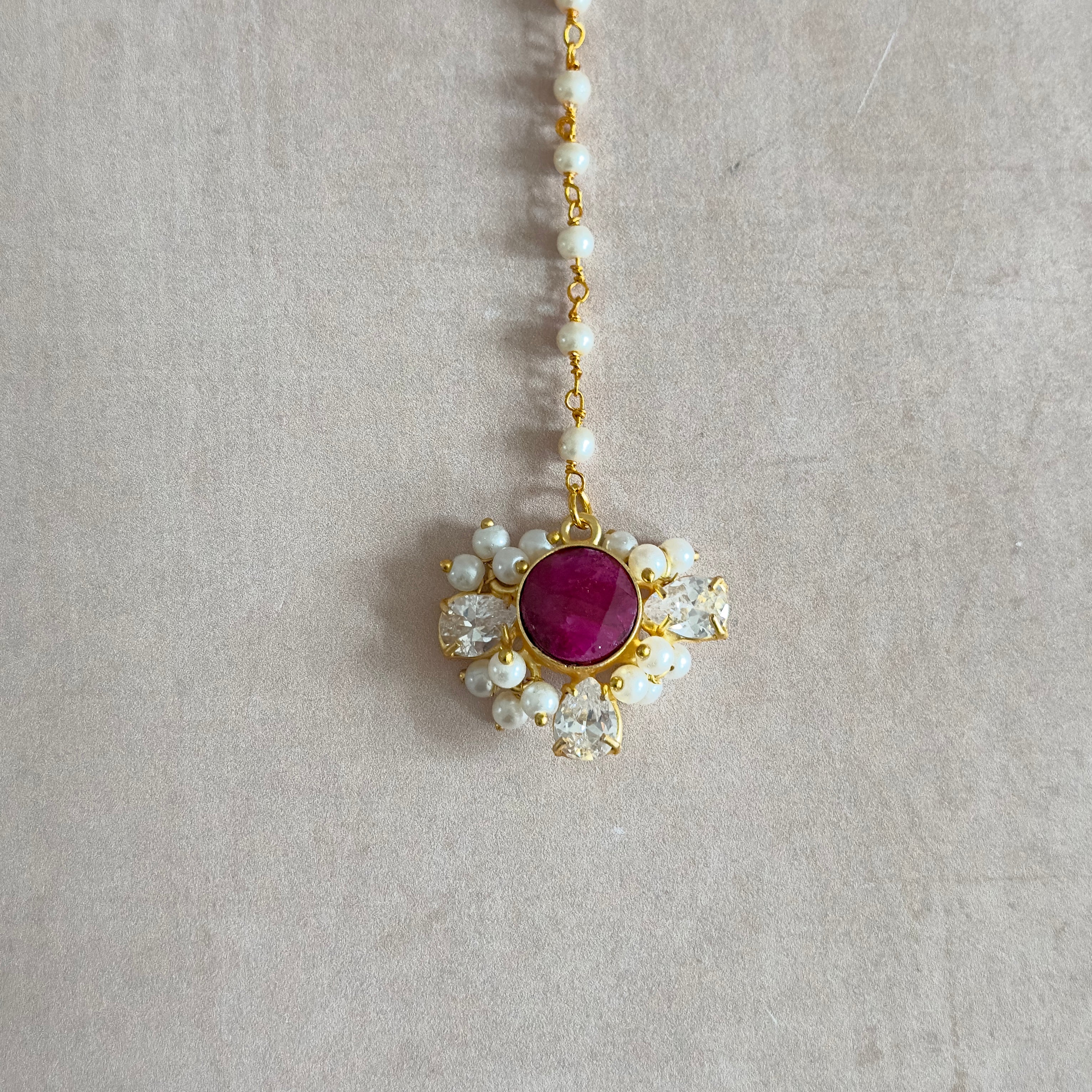 Lavera Floral Crystal Necklace Set - Ahseya & Co