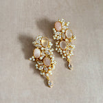 Eimaan Rose Crystal Drop Earrings - Ahseya & Co