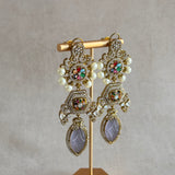 Khaula Lilac Pearl Drop Earrings