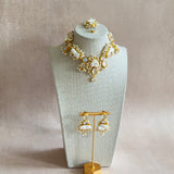 Natalia Pearl Crystal Necklace Set - Ahseya & Co