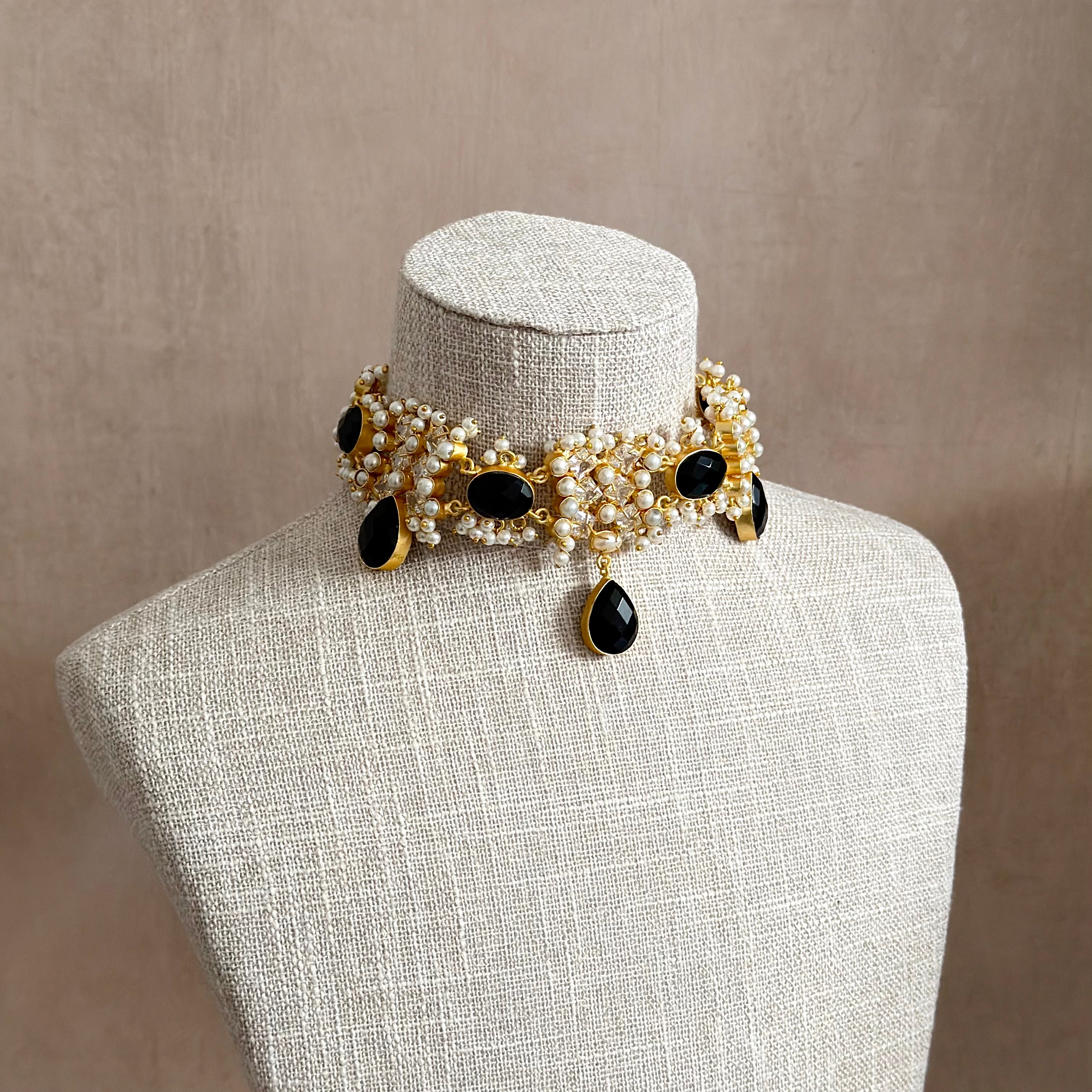 Drew Black Pearl Necklace Set - Ahseya & Co