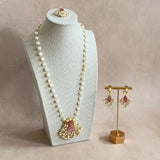 Adrianna Pink Crystal Pearl Mala Set