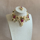 Antonia Fuchsia Choker Set