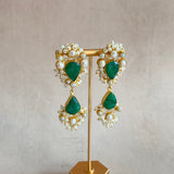 Danika Green Pearl Drop Earrings - Ahseya & Co