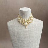 Vittoria White Crystal Necklace Set