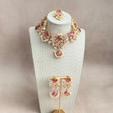 Eve Lilac Pink Crystal Necklace Set - Ahseya & Co